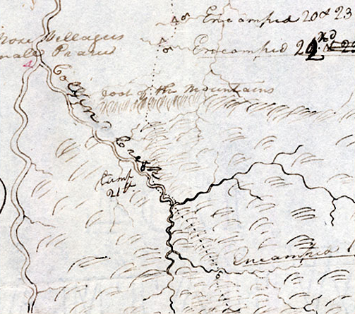 Interactive map providing labels with the present geographic names