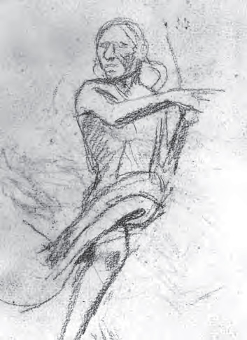Rough sketch of an Indian pointing