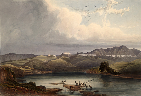Historic painting of the White Cliffs