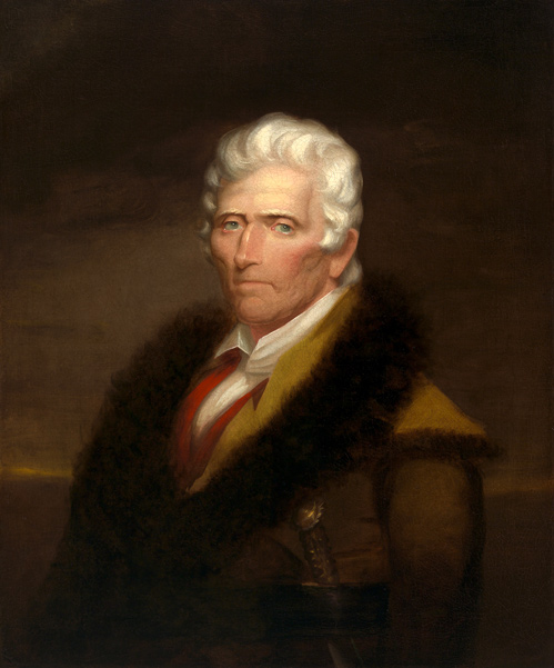 Harding's portrait of Boone who is wearing fine clothes