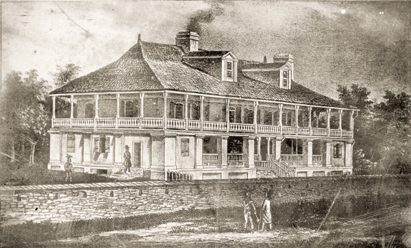 Large colonial mansion with three stories