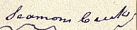A creek labeled in Clark's handwriting as Seamon Creek