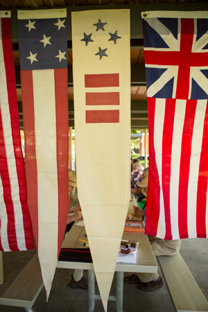 Two long, skinny flags
