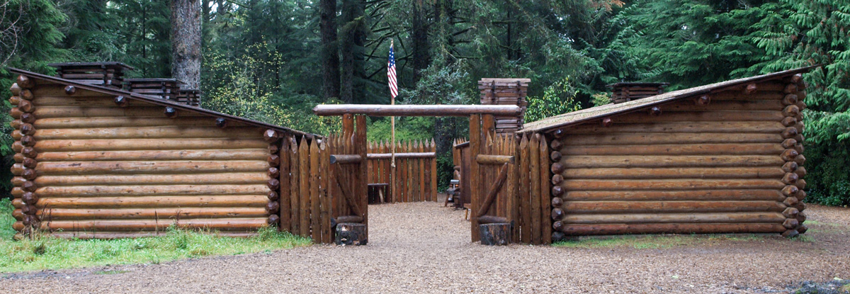 photo: Replica log fort