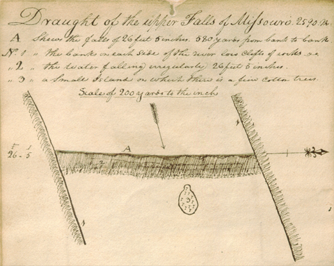 Interactive, Clark's sketch map of Black Eagle Falls