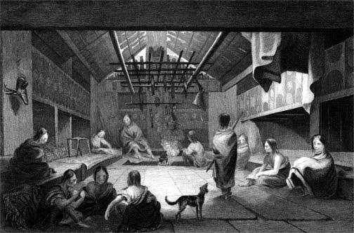 chinook plank house Interior