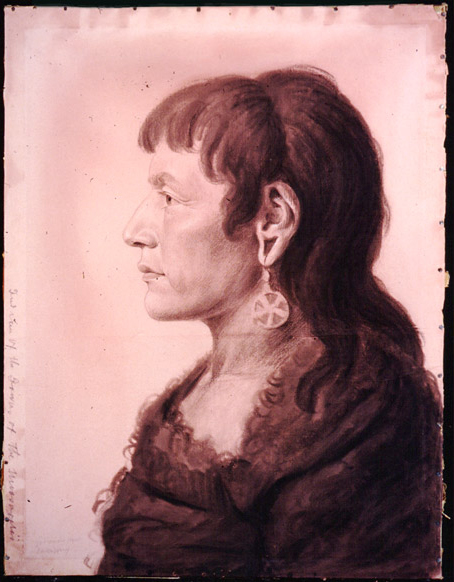 Portrait of an Indian posing in profile