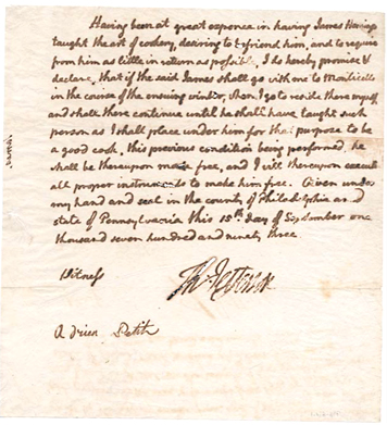 Old document handwritten with a quill pen