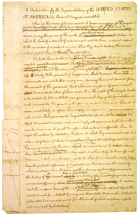 old document with several cross-outs and insertions