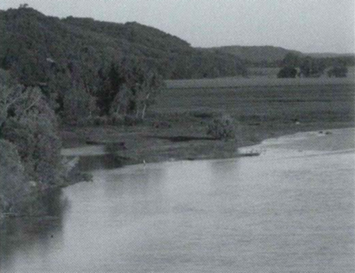 Forested hills along the Missouri River