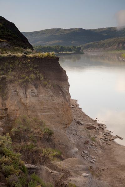 Layered bank above the Missouri River