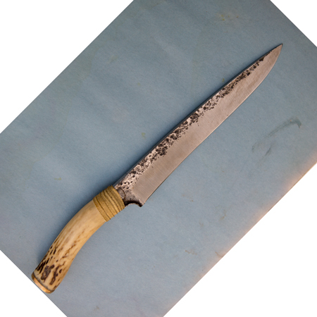 A bone-handled knife