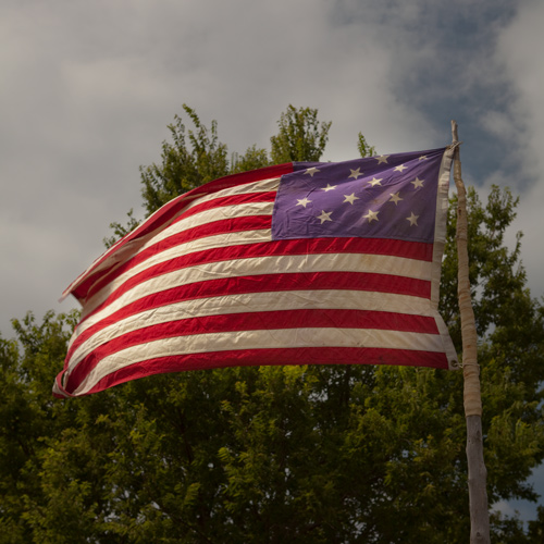 American flag with 15 stripes and 15 stars