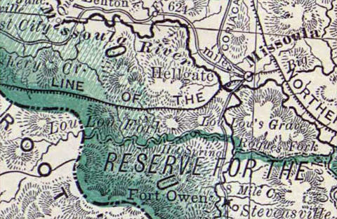 Map showing a grave marked 'Lou Lou'