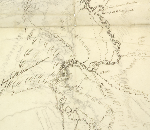 Interactive map drawn by William Clark