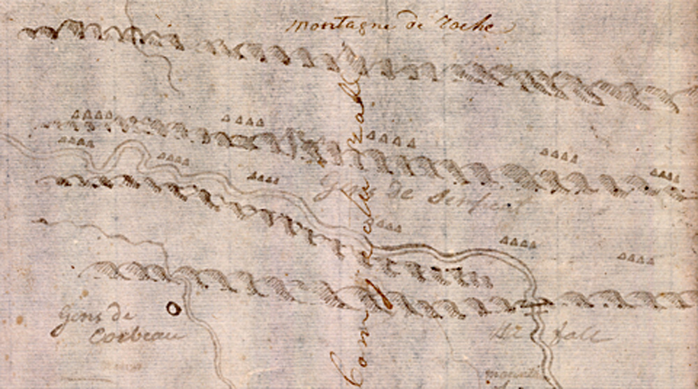 Evans map of four mountain chains