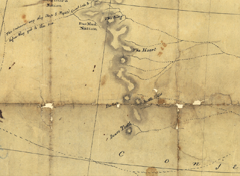 interactive map comparing present place names with the names on the historic map