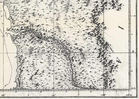interactive map of the mouth of the Columbia River