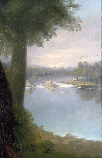 John Dickinson's historical painting of Schuylkill Falls