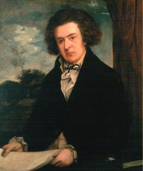 Barton as a young man with dark bushy hair