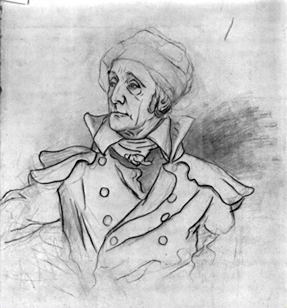 Ferdinand Hassler wearing a hat and uniform style coat