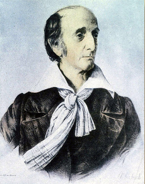 Historic painting of a balding 19th-century man