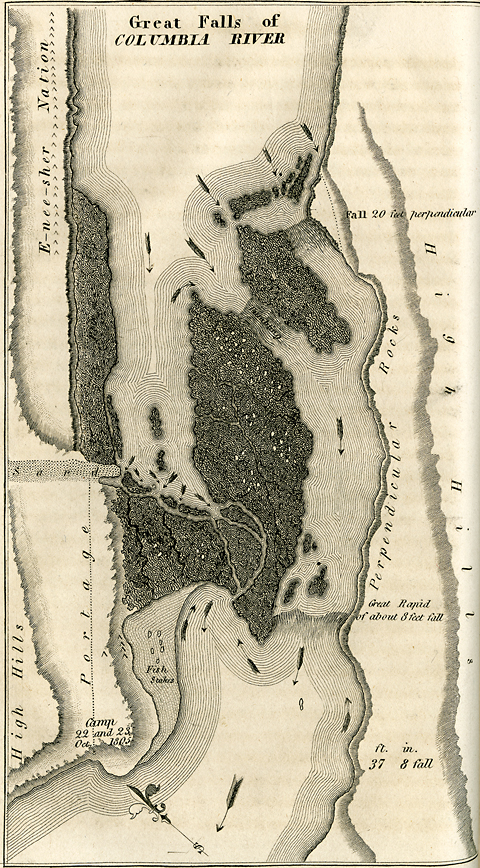 Interactive map correlating places with Clark's journal entries about them