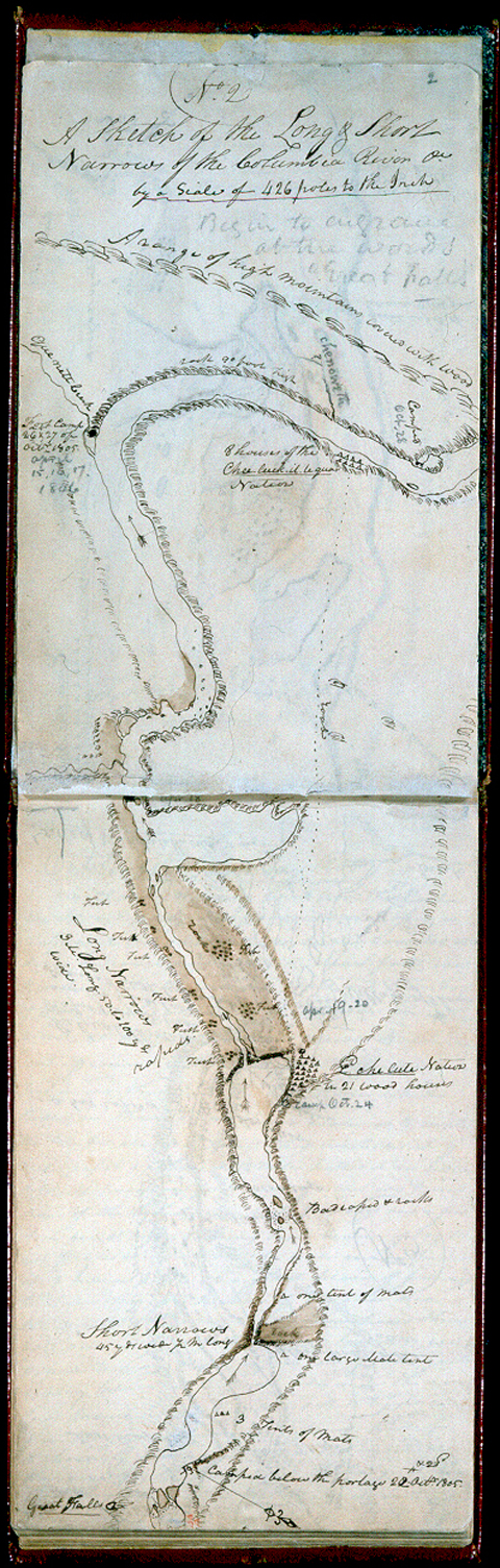 Interactive map labeling Clark's hand drawn map of The Narrows