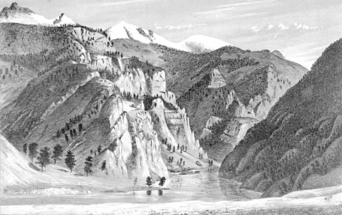 Historic sketch of the Gates of the Mountains