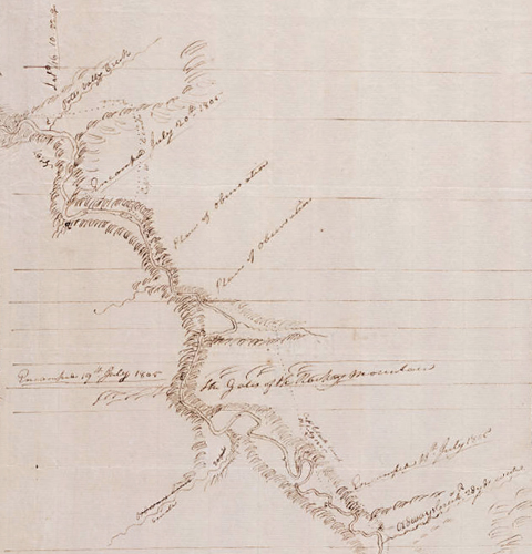 Historic sketch of the Gates of the Mountains
