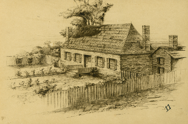 French style house with hipped roof