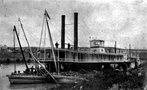 The steamboat Josephine on the upper Missouri, 1880s