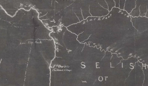 map showing Lou Lou Fork