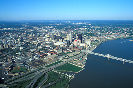 Aerial photo of modern Louisville