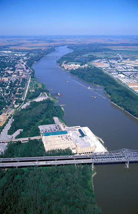 Aerial view of St. Charles, Missouri
