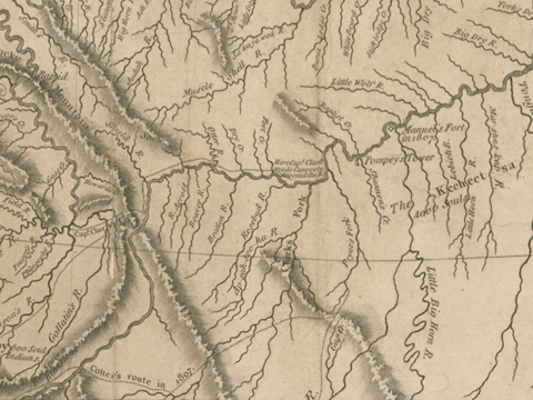 Clark's 1814 map, Lower Yellowstone