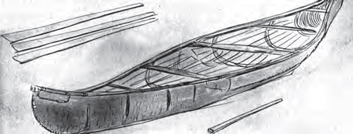 A completed canoe
