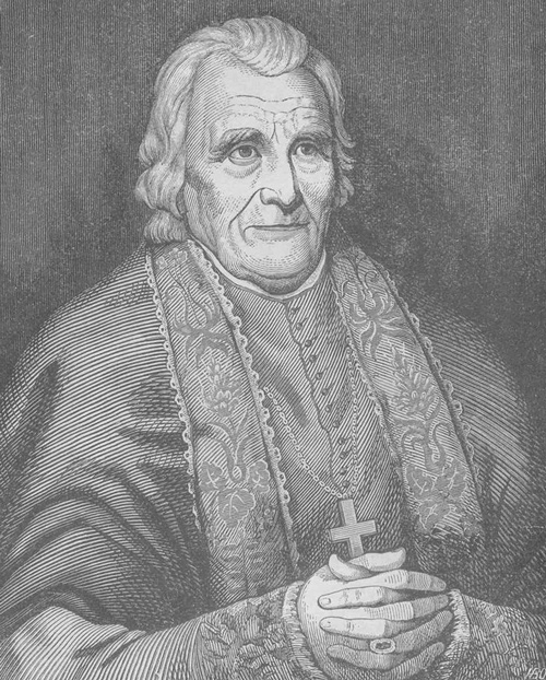 Ink sketch of a Catholic Bishop