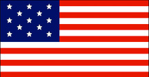 Hopkinson 13-star flag with red and white stripes