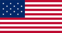 1794 15-star flag with 15 red and white stripes