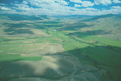 Interactive aerial photo of the Lemhi Valley