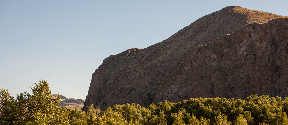 Cliff resembling a beaver's head