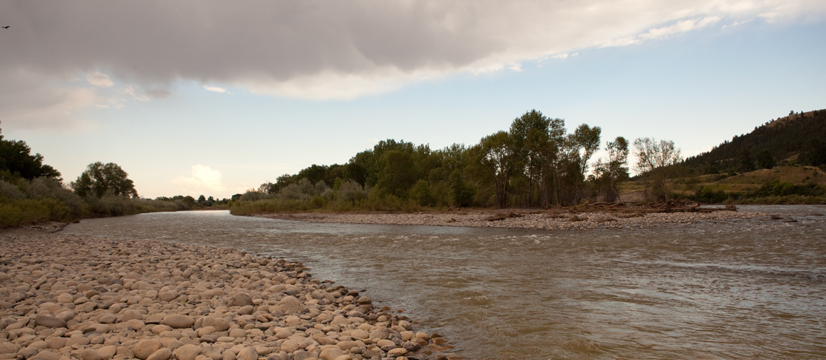 Rocky shores of the river