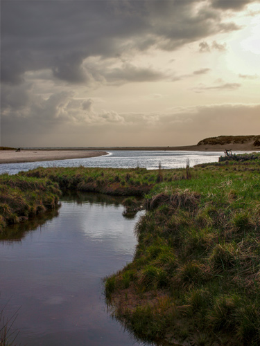 Small Ecola Creek flows into the Pacific Ocean