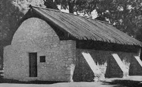 Fort Chartres battery with thick stone walls