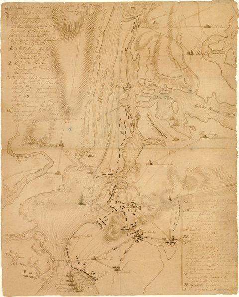 Interactive map labeling geographic places in the Colonial area