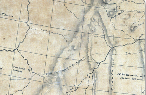 interactive map labeling the upper Missouri River area
