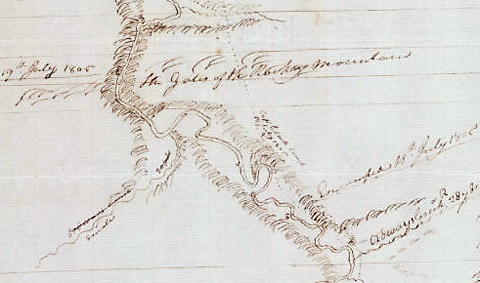 interactive map showing Lewis and Clark landmarks