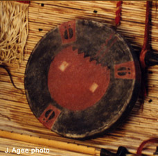 Small round Indian drum