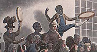 Close up of an historical painting